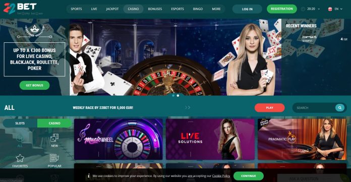 22bet live blackjack