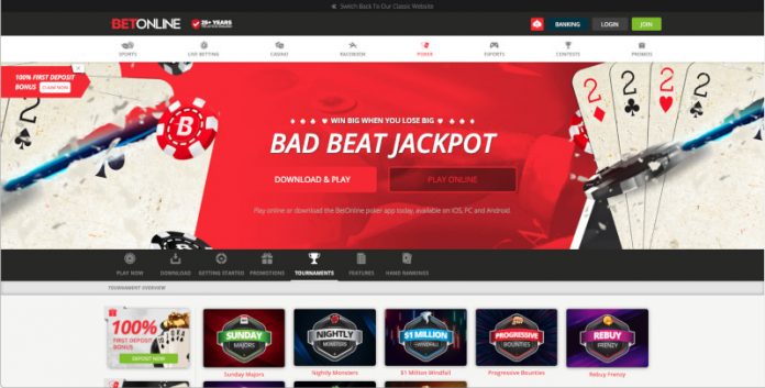 betonline poker screenshot