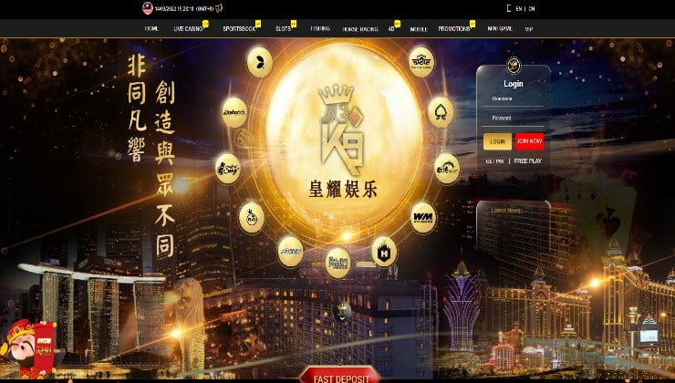 K9Win online casino site homepage